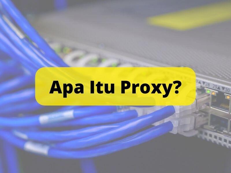 Apa itu server proxy