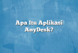 Apa Itu Aplikasi AnyDesk?
