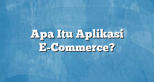 Apa Itu Aplikasi E-Commerce?