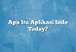 Apa Itu Aplikasi Indo Today?