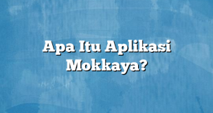 Apa Itu Aplikasi Mokkaya?