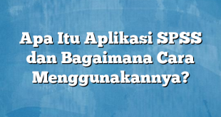 Apa Itu Aplikasi SPSS dan Bagaimana Cara Menggunakannya?