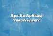 Apa Itu Aplikasi TeamViewer?