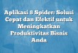 Aplikasi 8 Spider: Solusi Cepat dan Efektif untuk Meningkatkan Produktivitas Bisnis Anda