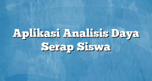 Aplikasi Analisis Daya Serap Siswa