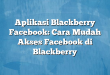 Aplikasi Blackberry Facebook: Cara Mudah Akses Facebook di Blackberry