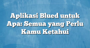 Aplikasi Blued untuk Apa: Semua yang Perlu Kamu Ketahui