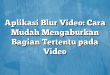 Aplikasi Blur Video: Cara Mudah Mengaburkan Bagian Tertentu pada Video