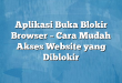 Aplikasi Buka Blokir Browser – Cara Mudah Akses Website yang Diblokir