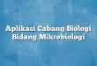 Aplikasi Cabang Biologi Bidang Mikrobiologi