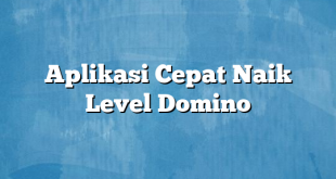 Aplikasi Cepat Naik Level Domino