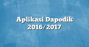 Aplikasi Dapodik 2016/2017