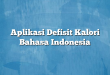 Aplikasi Defisit Kalori Bahasa Indonesia