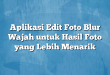 Aplikasi Edit Foto Blur Wajah untuk Hasil Foto yang Lebih Menarik