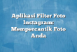 Aplikasi Filter Foto Instagram: Mempercantik Foto Anda