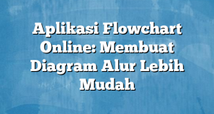 Aplikasi Flowchart Online: Membuat Diagram Alur Lebih Mudah