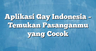 Aplikasi Gay Indonesia – Temukan Pasanganmu yang Cocok