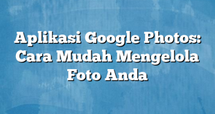 Aplikasi Google Photos: Cara Mudah Mengelola Foto Anda