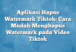 Aplikasi Hapus Watermark Tiktok: Cara Mudah Menghapus Watermark pada Video Tiktok