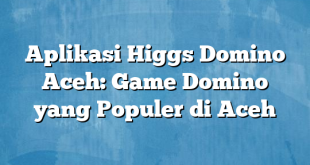 Aplikasi Higgs Domino Aceh: Game Domino yang Populer di Aceh