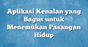 Aplikasi Kenalan yang Bagus untuk Menemukan Pasangan Hidup