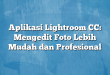Aplikasi Lightroom CC: Mengedit Foto Lebih Mudah dan Profesional