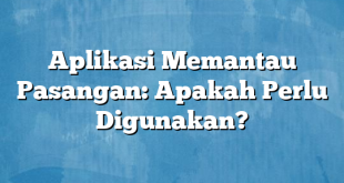 Aplikasi Memantau Pasangan: Apakah Perlu Digunakan?