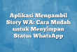 Aplikasi Mengambil Story WA: Cara Mudah untuk Menyimpan Status WhatsApp