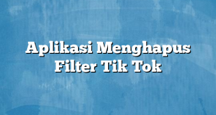 Aplikasi Menghapus Filter Tik Tok