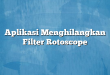 Aplikasi Menghilangkan Filter Rotoscope