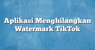 Aplikasi Menghilangkan Watermark TikTok