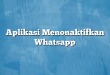 Aplikasi Menonaktifkan Whatsapp
