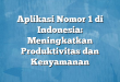 Aplikasi Nomor 1 di Indonesia: Meningkatkan Produktivitas dan Kenyamanan