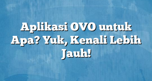 Aplikasi OVO untuk Apa? Yuk, Kenali Lebih Jauh!