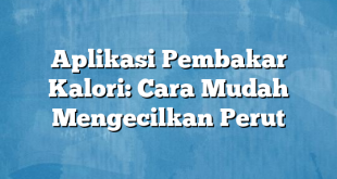 Aplikasi Pembakar Kalori: Cara Mudah Mengecilkan Perut