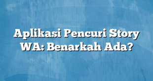 Aplikasi Pencuri Story WA: Benarkah Ada?