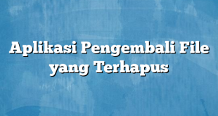 Aplikasi Pengembali File yang Terhapus