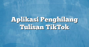 Aplikasi Penghilang Tulisan TikTok