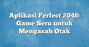 Aplikasi Perfect 2048: Game Seru untuk Mengasah Otak