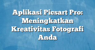 Aplikasi Picsart Pro: Meningkatkan Kreativitas Fotografi Anda