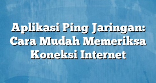 Aplikasi Ping Jaringan: Cara Mudah Memeriksa Koneksi Internet