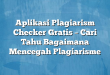 Aplikasi Plagiarism Checker Gratis – Cari Tahu Bagaimana Mencegah Plagiarisme