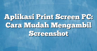 Aplikasi Print Screen PC: Cara Mudah Mengambil Screenshot