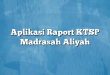 Aplikasi Raport KTSP Madrasah Aliyah