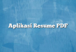 Aplikasi Resume PDF