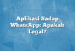 Aplikasi Sadap WhatsApp: Apakah Legal?