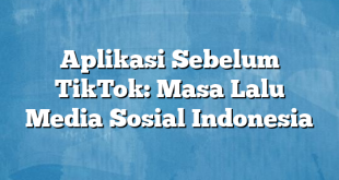 Aplikasi Sebelum TikTok: Masa Lalu Media Sosial Indonesia