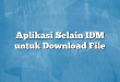 Aplikasi Selain IDM untuk Download File