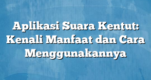 Aplikasi Suara Kentut: Kenali Manfaat dan Cara Menggunakannya