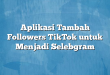 Aplikasi Tambah Followers TikTok untuk Menjadi Selebgram